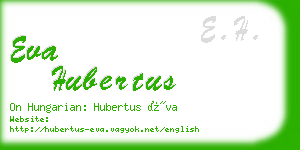 eva hubertus business card